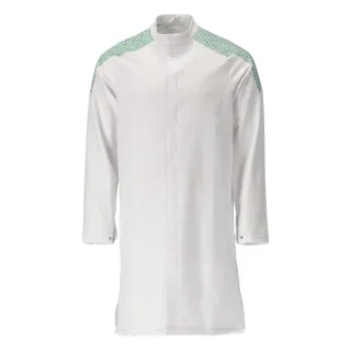 MASCOT Herren Kittel, lang FOOD & CARE Weiß / Grasgrün 5XL - 20154-511-06333-5XL