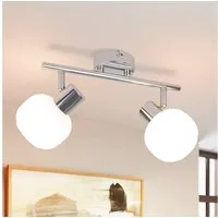Nettlife Deckenstrahler Schwarz/Weiß E14 Innen Vintage Glas Lampenschirm Spotleuchte, ohne Leuchtmittel, Morden Spotleuchte für Schlafzimmer Wohnzimmer