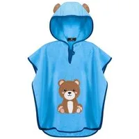 Laynenburg Badeponcho LAYNENBURG Badeponcho Kinder 100% Baumwolle mit Kapuze & Motiv, Handtuch Poncho aus Frottee für Baby Jungen Mädchen