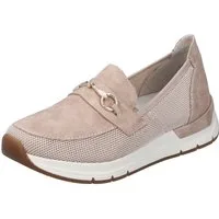 Rieker Slipper vegan Slip-On Sneaker Slipper, Freizeitschuh mit eleganter Zierspange