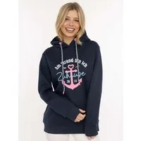 Zwillingsherz Hoodie "Beach Home" Motiv „Am Strand bin ich zu Hause“, Anker, Kapuze mit Kordel
