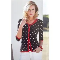 Passioni 2-in-1-Strickjacke Twinset mit Punkten