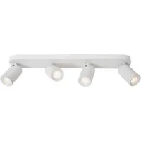 Licht-Erlebnisse Deckenstrahler CASIL, ohne Leuchtmittel, Metall GU10 verstellbar Weiß 4-flammig länglich Modern Spot Strahler