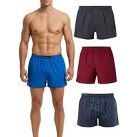 Cocain underwear Boxershorts Lockerer gewebte Herren Boxershort Unterhose 100 % Baumwolle kariert (4-St) Hosenschlitz mit einem Knopf
