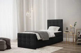 Boxspringbett Schlafzimmerbett Bett MAURO 100x200cm in div. Farbvarianten