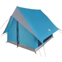 vidaXL Tunnelzelt Familienzelt mit Dach Blau und Grau 220 x 220 x 184 cm, (1 tlg)