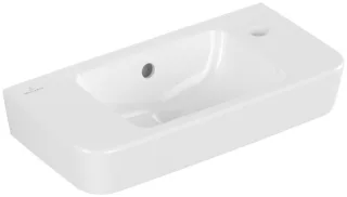 Villeroy & Boch Handwaschbecken Compact O.novo 500x250mm Eckig 1HL. re m. ÜL. Weiß Alpin, 4342R501 4342R501