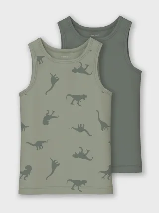 NAME IT - NMMTANK TOP 2P AGAVE GREEN DINO NOOS agave green - Gr. - 92