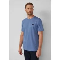 s.Oliver Kurzarmshirt T-Shirt T-Shirt aus merzerisierter Baumwolle mit Logo-Detail
