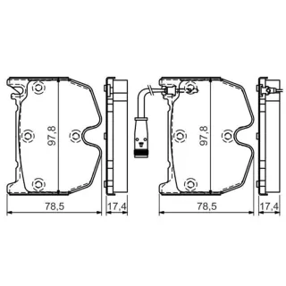 Bosch Bremsbel?ge vorne Mercedes Cls E-Klasse S-Klasse Sl 0986494364