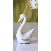 TIZIANO - DESIGN & EMOTIONS Dekofigur Deko Schwan Scarlett creme-weiß – Keramikfigur 13–22 cm