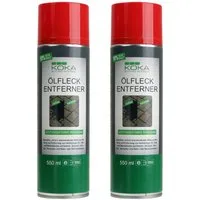 KOKA 2x Ölfleck-Entferner 1,1 L Spray Öl Fleckentferner Steinbodenreiniger (Set, [- 2x Spraydose Bindemittel Ölfleckentferner Öl Ex Pflaster Fliesen Beton Naturstein)