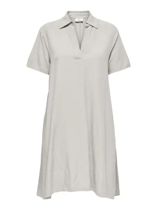 JDY - JDYCAYA LINEN S/S DRESS WVN NOOS Moonbeam - Gr. - L