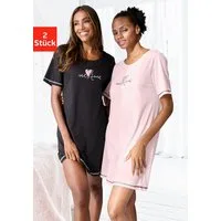Vivance Dreams by Lascana Sleepshirt (Packung, 2 Stück) im Doppelpack mit Karomuster
