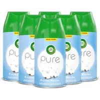 Air Wick Raumduft Freshmatic Max PURE Nachfüller Frische Wäsche 6 x 250ml (Vorratspack, 6-St., Automatisches Duftspray), mit ätherischen Ölen