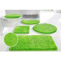 OTTO home Badematte Sanremo Standard, Badvorleger, Badezimmer Teppich, sehr weich, Höhe 30 mm, rutschhemmend beschichtet, schnell trocknend, fußbodenheizungsgeeignet, Polyester, rund, Badteppich, unifarben, rechteckig, rund & als 3-tlg. Set erhältlic