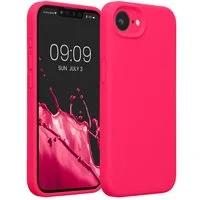 kwmobile Smartphone-Hülle Handyhülle für Apple iPhone 17e / iPhone 16e Hülle, Hülle Silikon gummiert - Handyhülle - Handy Case in Neon Pink