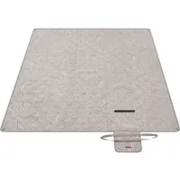 Picknickdecke 200 x 200 cm, mit 4 Erdankern, Campingdecke, für Park, Garten, Strand, SONGMICS, wasserdicht, maschinenwaschbar, faltbar, khaki mit tropischem Farn