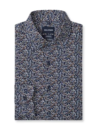 OLYMP - Langarmhemd Modern Fit blau - Gr. - 38