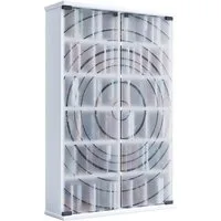 VCM Standregal Holz CD DVD Stand Regal Schrank Glastür Tilano L, 1-tlg., VCM CD / DVD Media Regal Tilano 92x60x18 cm Holzwerkstoff, Glas