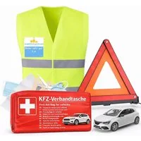 autogadget® Erste-Hilfe-Set 3 in 1 - Auto Erste Hilfe Set 2026 - KFZ Verbandskasten Auto, (Set, 1 St), Europaweit zugelassen