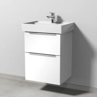 Sanipa 3way Waschtischunterbau zu Villeroy & Boch Collaro Waschtisch mit 2 Auszügen, Weiß-Glanz UF83278