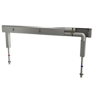 KWC Aquarotter Armatureneinh., Edst., doppelreihig, 8 Waschplätze, 2800 mm, Wasserans un., 203006497 2030064977