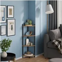 Vicco Eckregal Bivio, Goldkraft Eiche/Anthrazit, 29 x 102.5 cm mit 4 Ablagefächern, 1-tlg.