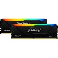 DIMM 32 GB DDR4-3200 (2x 16 GB) Dual-Kit , Arbeitsspeicher schwarz, KF432C16BB12AK2/32, Beast RGB, INTEL XMP
