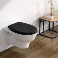 Euroshowers GmbH WC-Sitz Soft Touch Soft-Close Abnehmbar & leicht zu reinigen Schwarz, Soft-Close, abnehmbar, Thermoplast, pflegeleicht, schnelle Montage