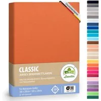 leevitex® Spannbettlaken 180x200 - 200x220 cm, 40 cm Steghöhe, Stoffdicke 150 g/m², Jersey, Gummizug: rundum, (1 Stück), OEKO-TEX® Standard 100 Zertifikatsnummer 10.HTR.85321 zertifiziert