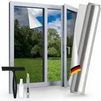 Bundviel Sonnenschutz-Fensterfolie UV-Schutz Blickdicht Sonnenschutzfolie Einseitige UV Folie Fenster