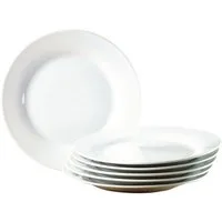 Ritzenhoff & Breker Speiseteller Bianco, (4 St), Ø 24 cm, spülmaschinen-/ mikrowellengeeignet