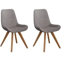 OTTO home Schalenstuhl Bratislava (Set, 2 St), Gestell Eiche massiv geölt, Easy Care-Stoff