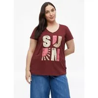 s.Oliver Kurzarmshirt T-Shirt T-Shirt mit offenen Kanten in Flammgarnstruktur
