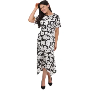 Ted Baker - "Abriee" Midikleid für Damen, Puffärmel (Schwarz)