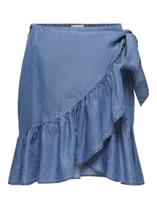 ONLY - ONLBEA SOFIA WRAP DNM SKIRT BJ medium blue denim - Gr. - XS