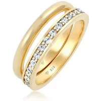 Elli Solitärring Set mit Kristallen von Swarovski®925 Sterling Silber