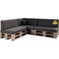 sunnypillow Palettenkissen Milano - 8er Set Palettenauflage mit abnehmbarem Bezug Kaltschaum, 8er Set Palettenkissen