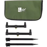 Zite Rutenhalter Teleskop-Rutenauflagen Set mit Buzzer-Bar 30-50 cm kleiner & flexibler