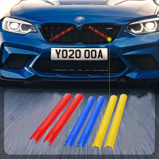 2pcs Front Grille Trim Strips Cover Frame Stickers Modified Decorative Strips For BMW 1 2 3 Series F20 F21F22 F23 F44