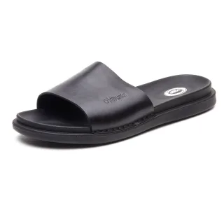 Base London Albany Leder Herren Schwarz Pantoletten
