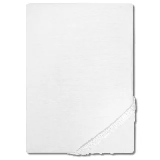 CloudComfort Basic Spannbettlaken Jersey-Stretch weiß 90 x 190 - 100 x 200 cm