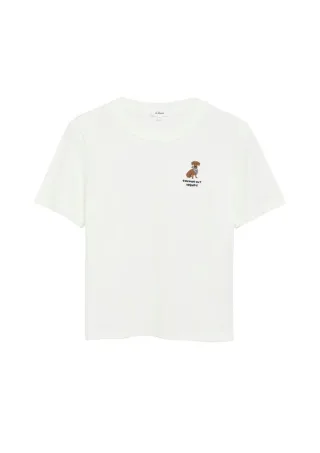 s.Oliver Red Label - T-Shirt mit Print weiß - Gr. - 36