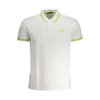 Cavalli Class Weißes Baumwoll-Polohemd für Herren