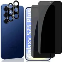SmartUP Displayschutzglas 2X Schutzglas für Samsung Galaxy S25 Plus Blickschutz Panzerglas Full für Für Samsung Galaxy S25+ 5G, Anti-Spy, Sichtschutz