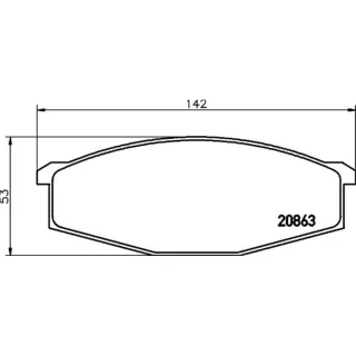 Hella Bremsbel?ge vorne Nissan Patrol 8DB355007-291