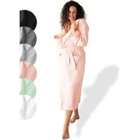 SIEGENTHAL Damenbademantel SIEGENTHAL® Damen Bademantel Frottee Velour Kapuze Weich Wellness Spa, Kapuze, Bindegürtel