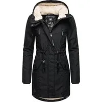 Ragwear Wintermantel Elsie stylischer Winterparka mit Kapuze und Teddyfleece