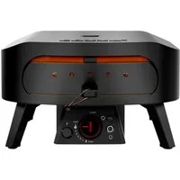 COZZE Pizzaofen Gas-Pizzaofen Classic Black Edition 13", Backtemperatur bis 600°C, inkl. Pizzastein, Grillfläche Ø 34.5 cm, 6 kW